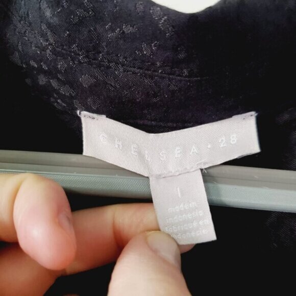 Revolve Chelsea28 Oversized Printed Dotted Lightweight Minimalist Blazer S - Picture 7 of 9